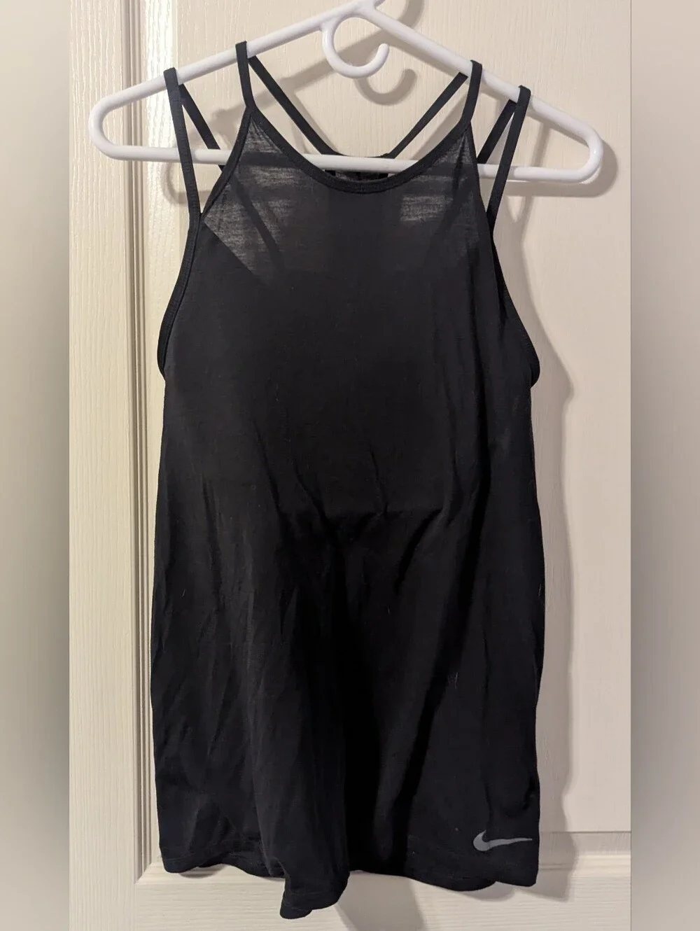 Nike Dri Fit Multi Strap Racerback Tank Top Size Large In Black